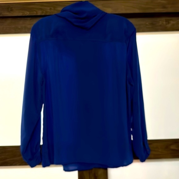 Givenchy Style, Vintage Blouse, Cobalt Blue, Size 18 - Picture 8 of 10